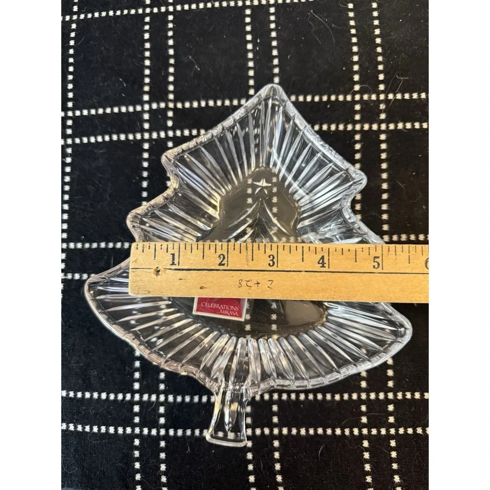 Mikasa Crystal Christmas Tree Dish 6